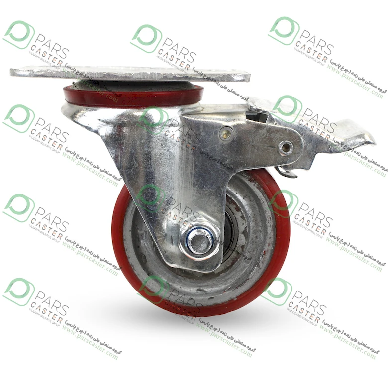 چرخ پلی اورتان رینگ چدن کفی ترمزدار