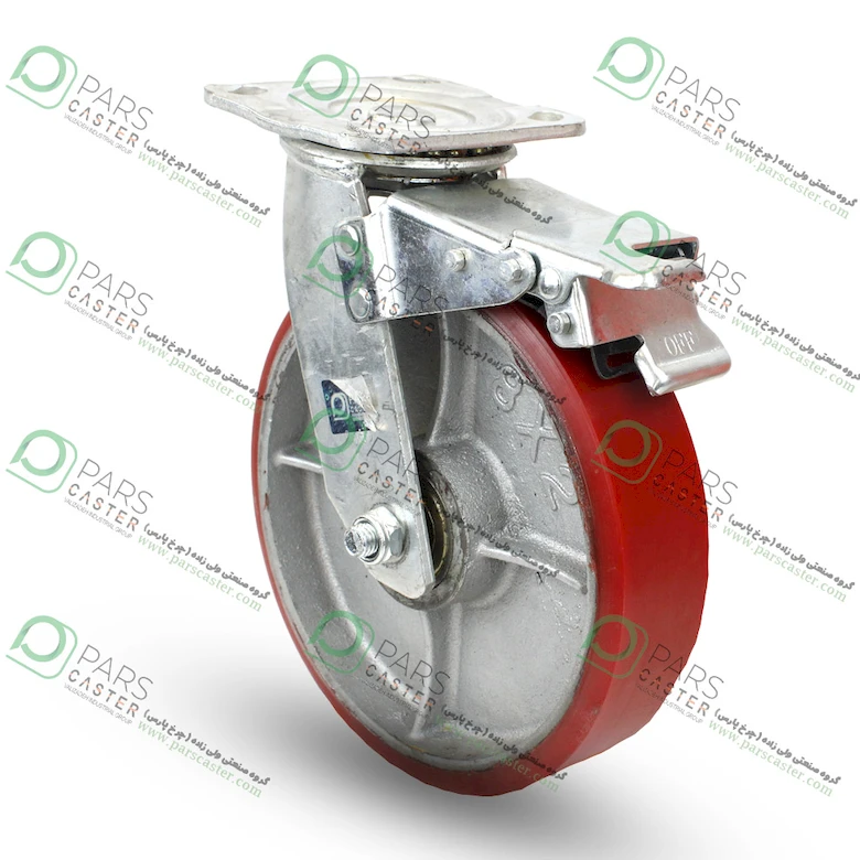 چرخ پلی اورتان رینگ چدن کفی ترمزدار