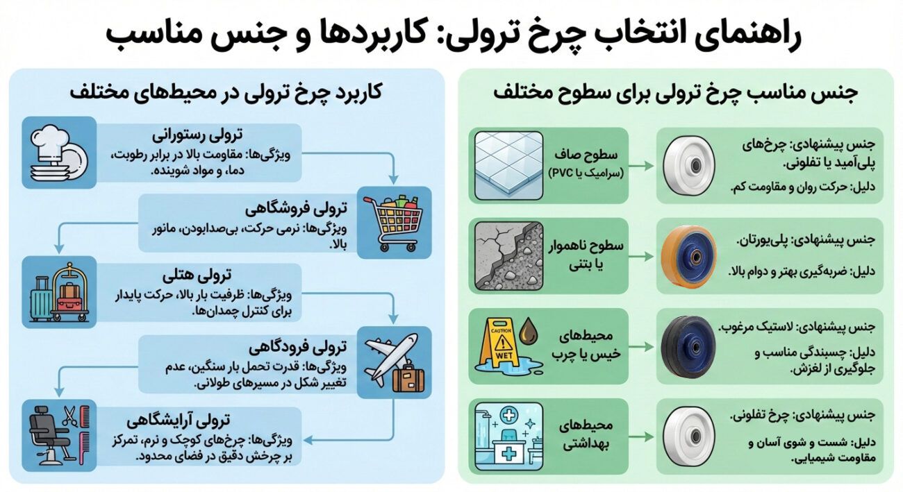 راهنمای انتخاب چرخ ترولی